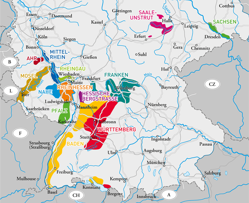 German Wine Map